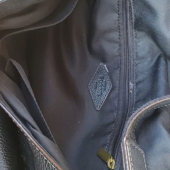 Fossil.Black Pebbled leather xbody shoulder‎ bag - Picture 10 of 16